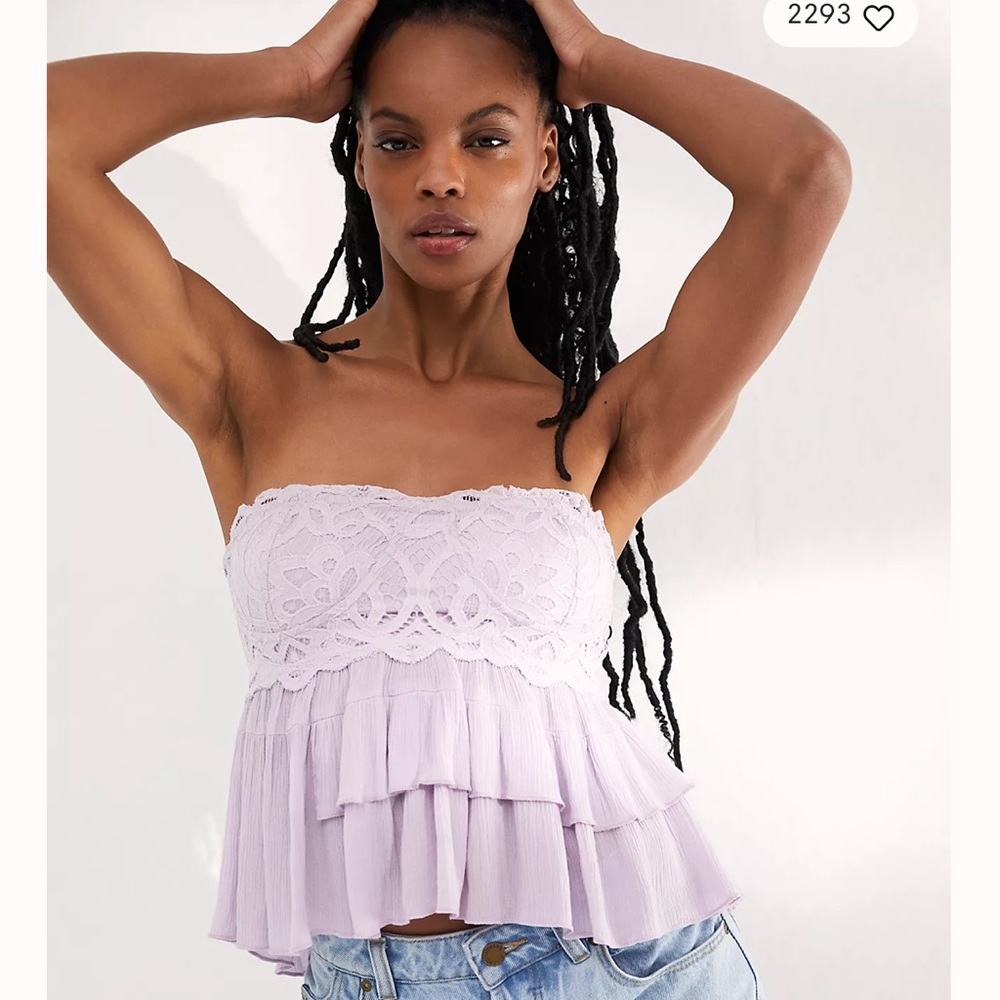 Free People Lilac Adella Corset Cami
